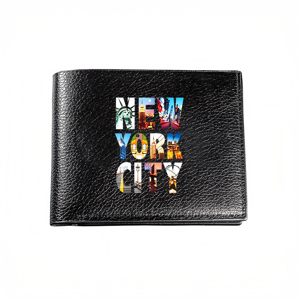 Interior Design New York - กระเป๋าสตางค์ผู้ชายลายทิวทัศน์เมืองนิวยอร์ก ดีไซน์แฟชั่นลำลองสำหรับธุรกิจ