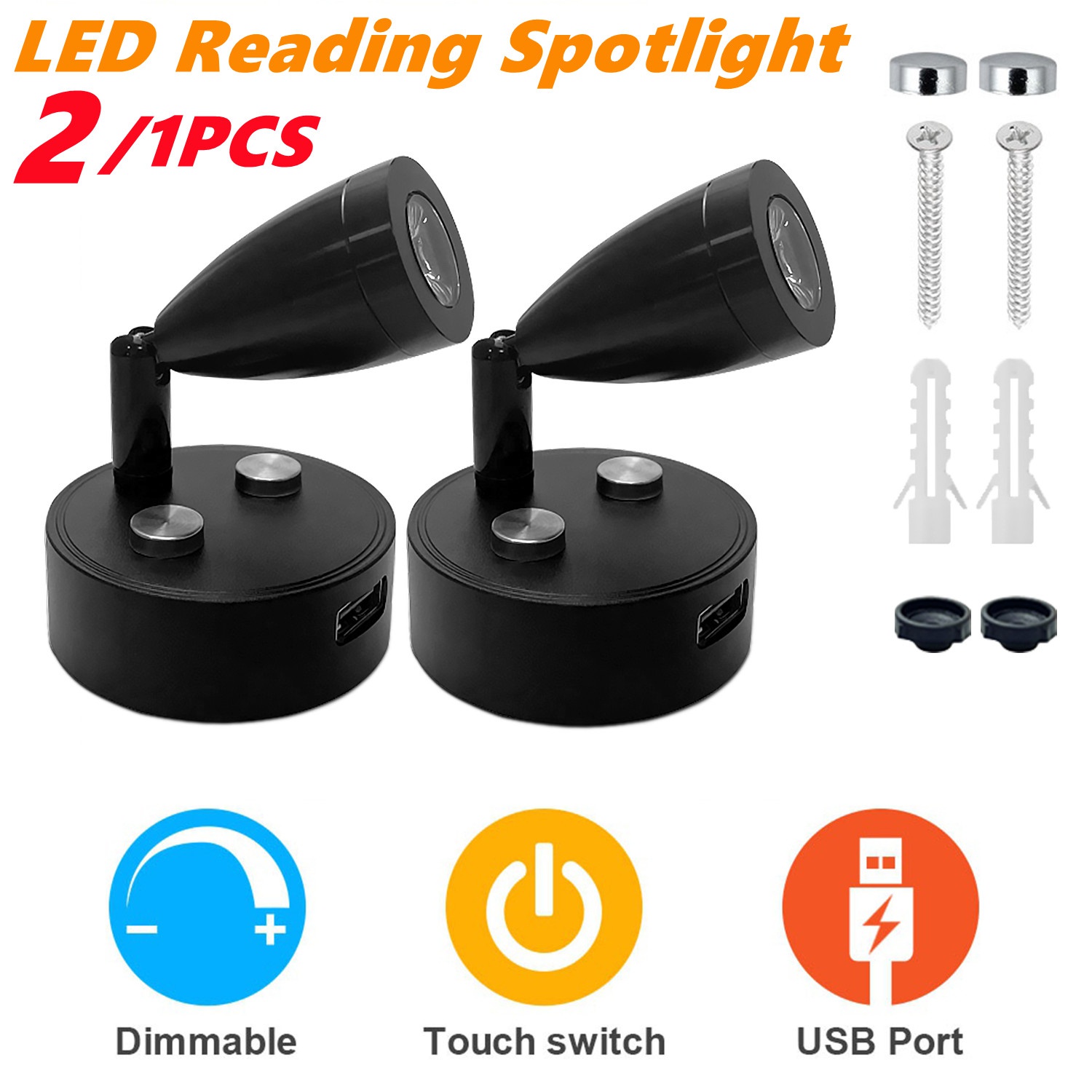 Interior Design Icon - 2/1PCS เงิน/สีดํา DC 12-24V อุปกรณ์ตกแต่งภายในรถยนต์ LED