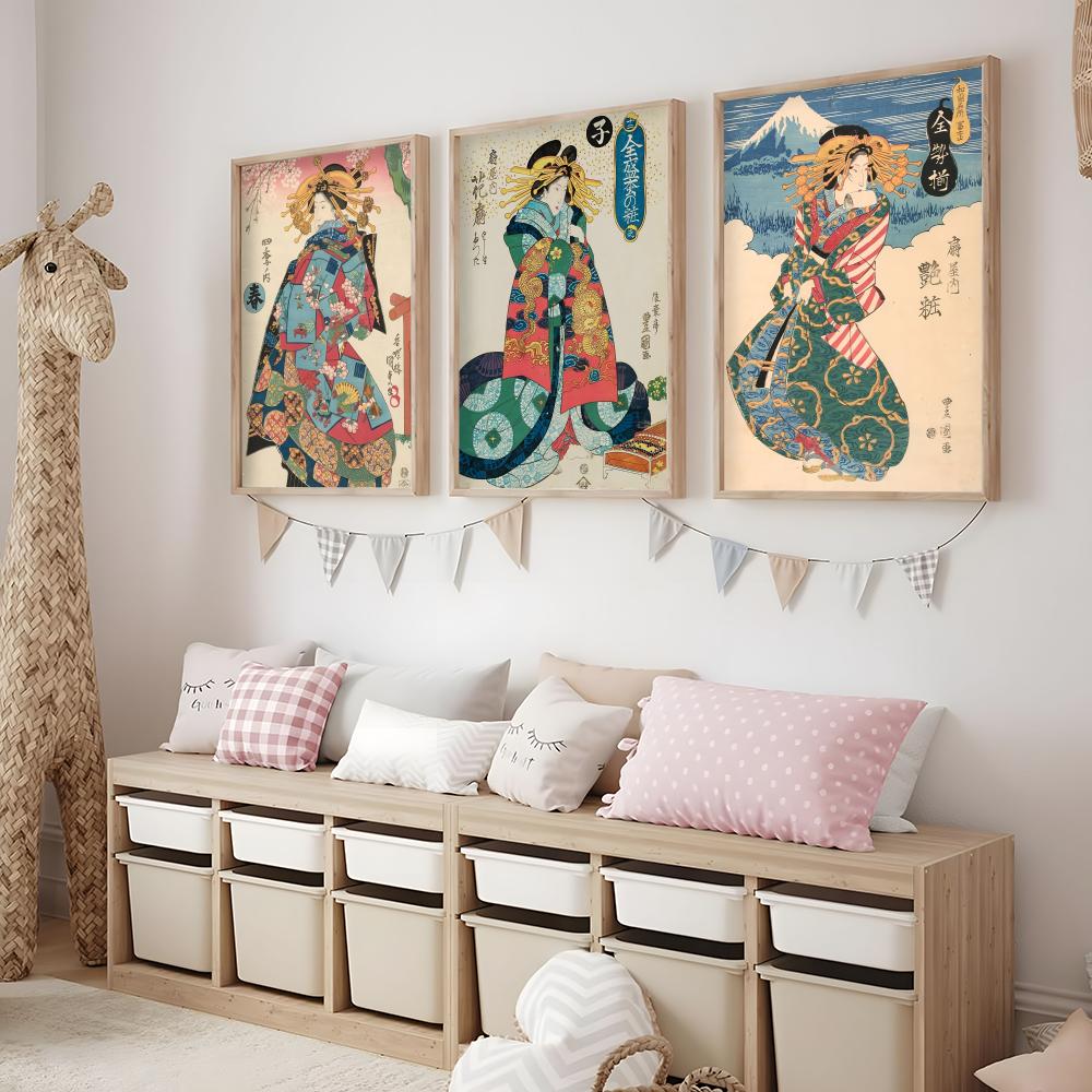โปสเตอร์เกอิชาญี่ปุ่นย้อนยุค ส - Interior Design Minimalist บทวิจารณ์และราคา