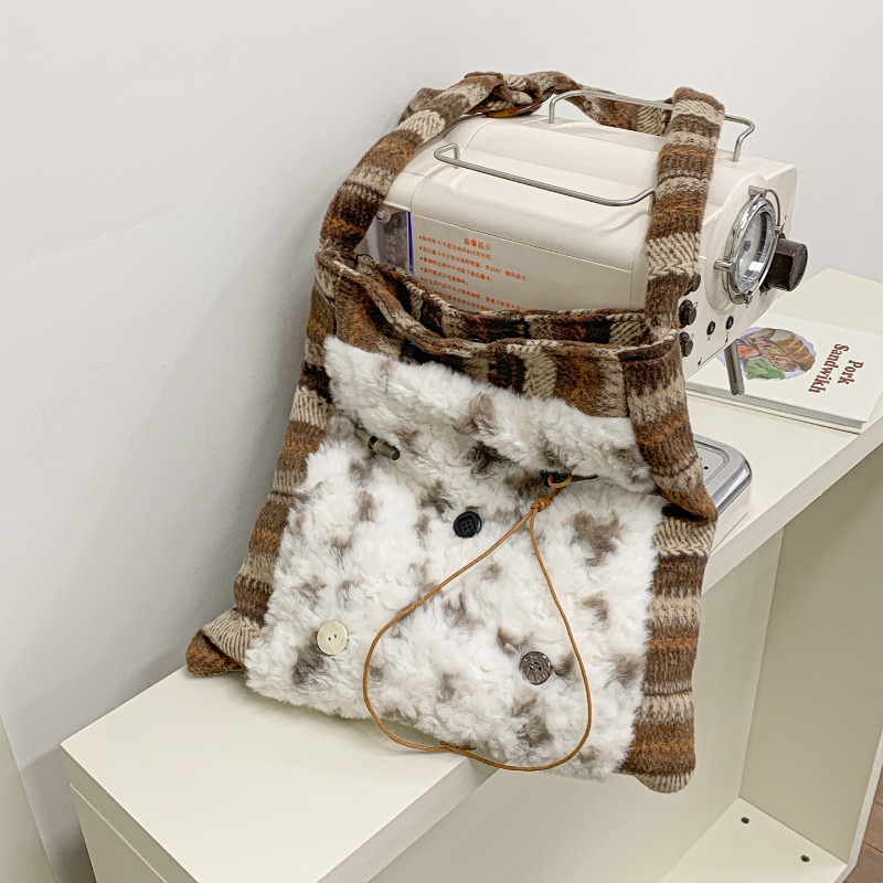 กระเป๋าโท้ทผ้าฝ้ายลายตารางแบบแ - Interior Design Japanese บทวิจารณ์และราคา