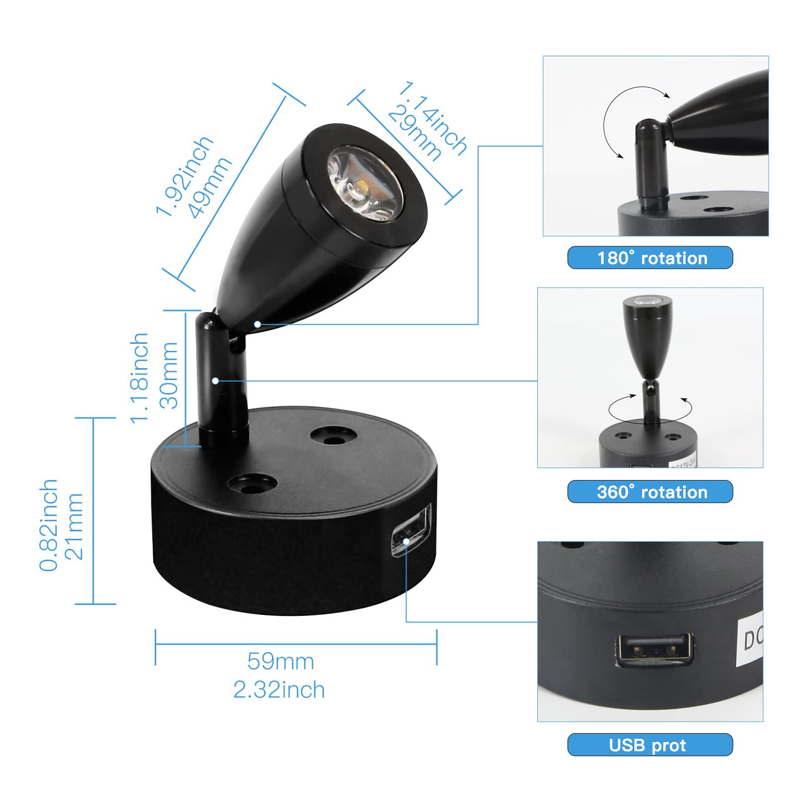 2/1PCS เงิน/สีดํา DC 12-24V อุ - Interior Design Icon บทวิจารณ์และราคา