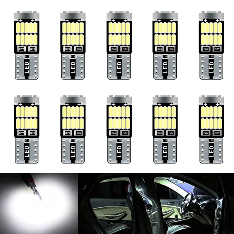 10pcs T10 W5W 194 501 LED CANb - Interior Design Icon บทวิจารณ์และราคา