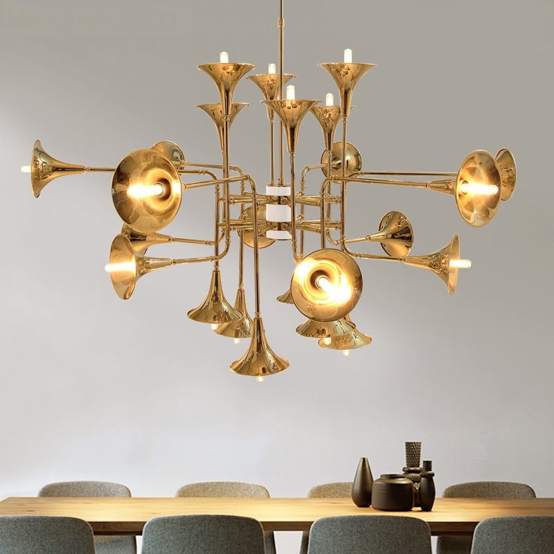 Nordic ทรัมเป็ตจี้โคมไฟสําหรับ - Interior Design Kitchen And Living Room บทวิจารณ์และราคา