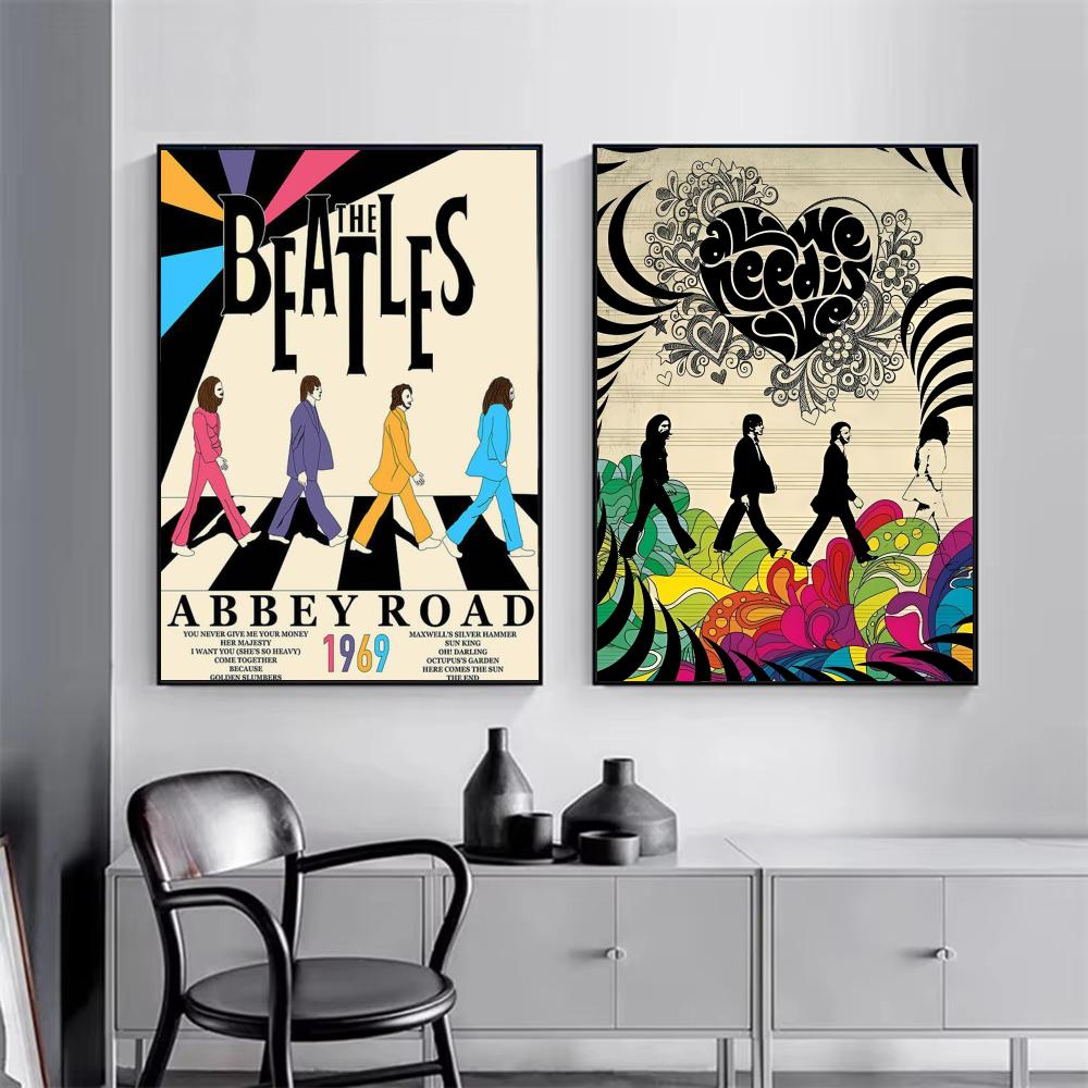 วงดนตรีป๊อป T-The Beatles โปสเ - Interior Design Minimalist บทวิจารณ์และราคา